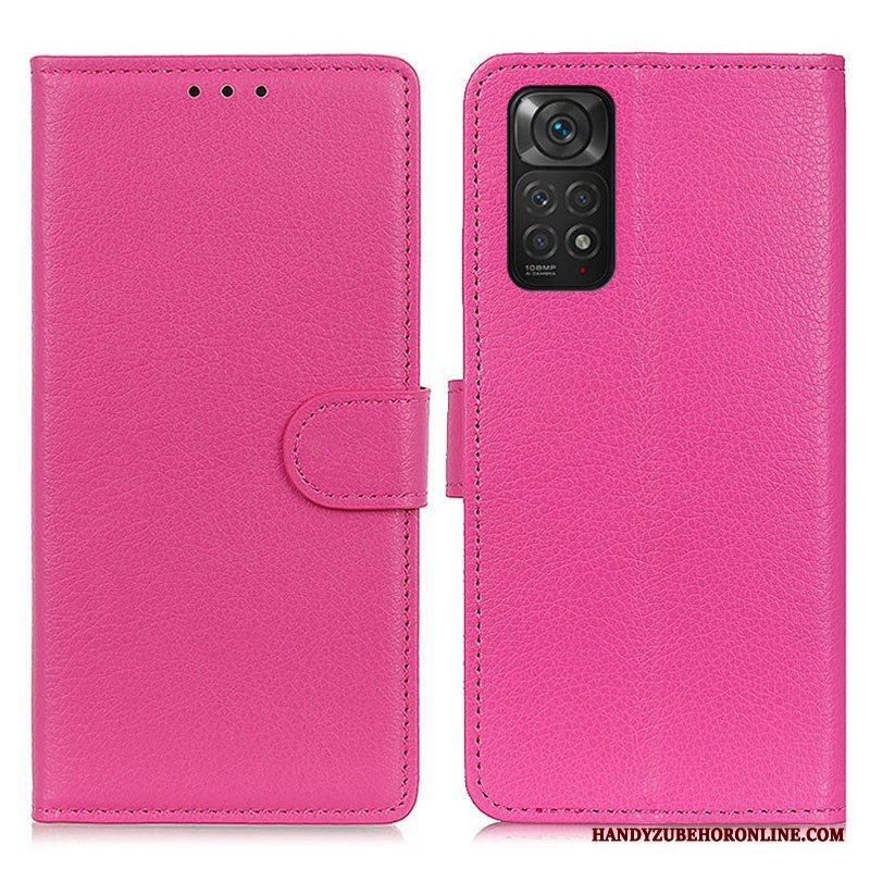 Folio-fodral Xiaomi Redmi Note 11 / 11S Traditionellt Litchi