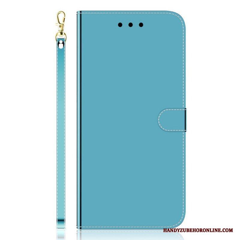 Folio-fodral Xiaomi Redmi Note 11 Pro Plus 5G Spegelskydd I Konstläder