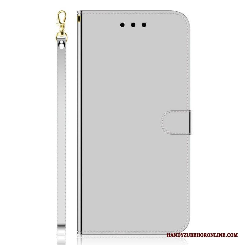 Folio-fodral Xiaomi Redmi Note 11 Pro Plus 5G Spegelskydd I Konstläder