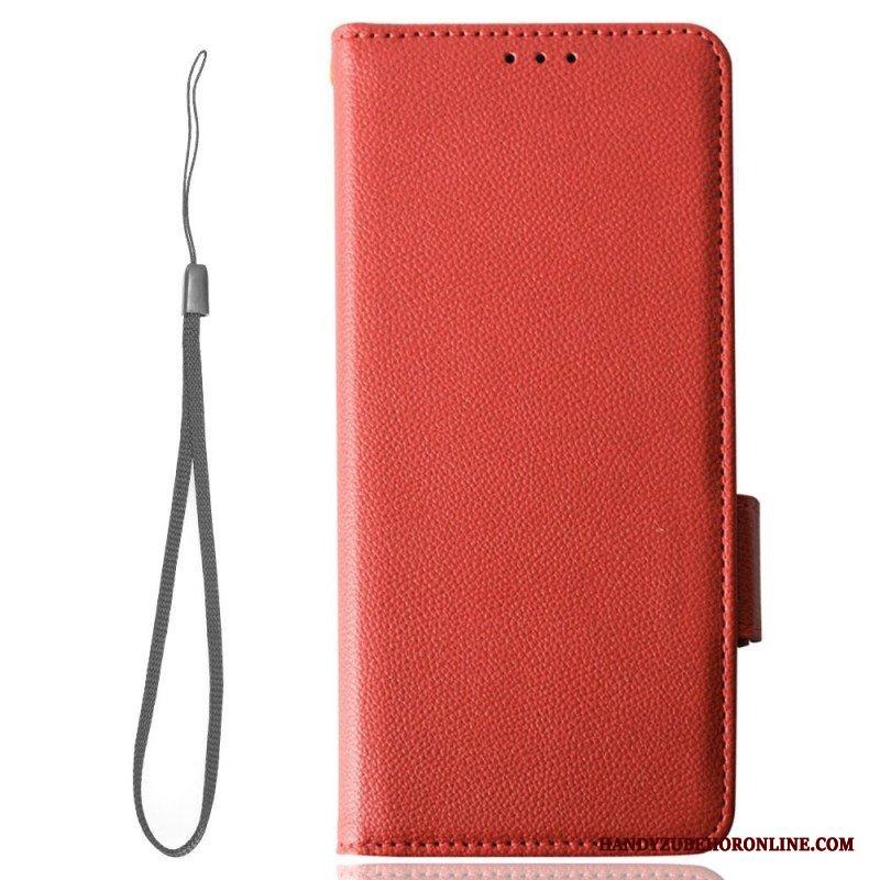 Folio-fodral Xiaomi Redmi Note 12 5G Ultrafin Litchi Stil