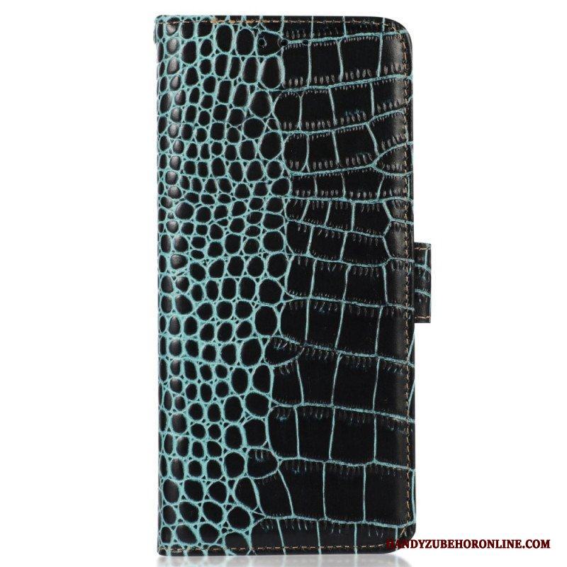 Folio-fodral Xiaomi Redmi Note 12 Pro Crocodile Style Rfid