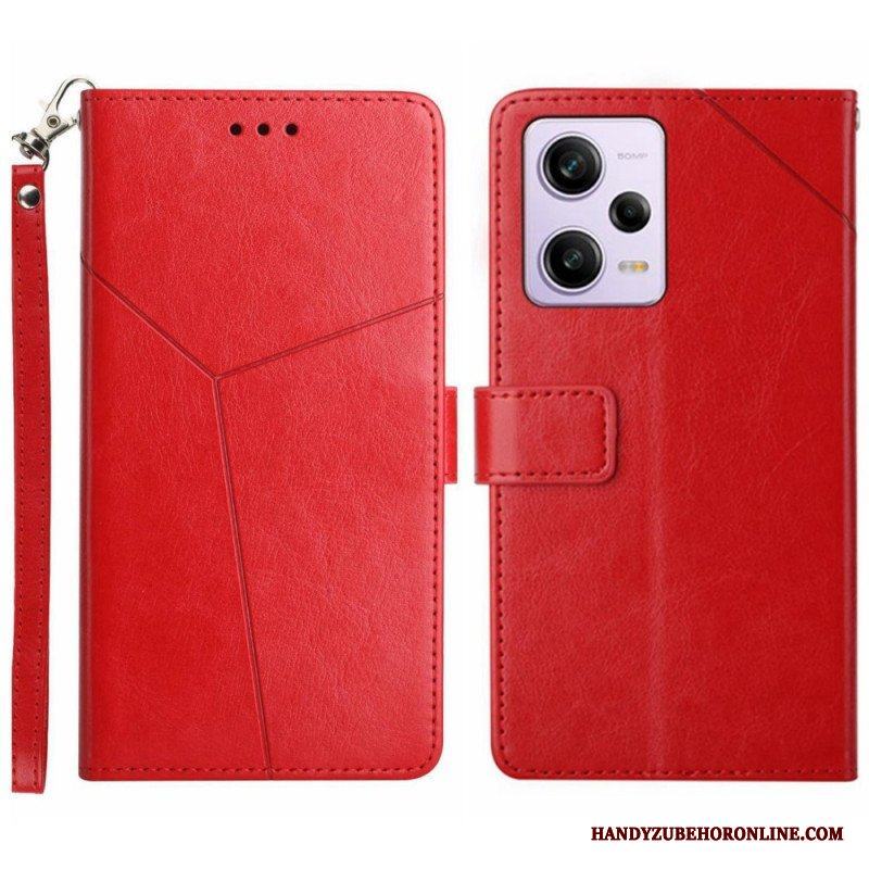 Folio-fodral Xiaomi Redmi Note 12 Pro Med Kedjar Y Strappy Design