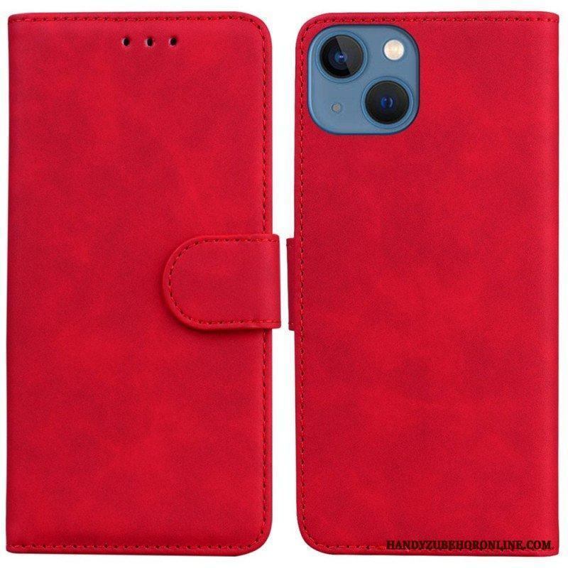 Folio-fodral iPhone 14 Plus Stil Läder Couture