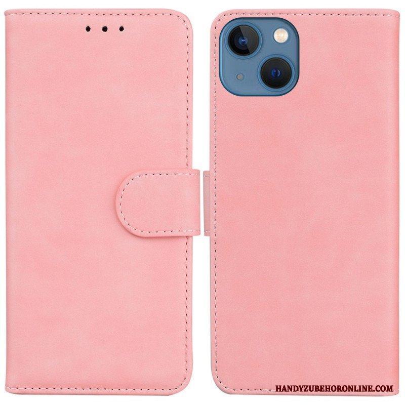 Folio-fodral iPhone 14 Plus Stil Läder Couture