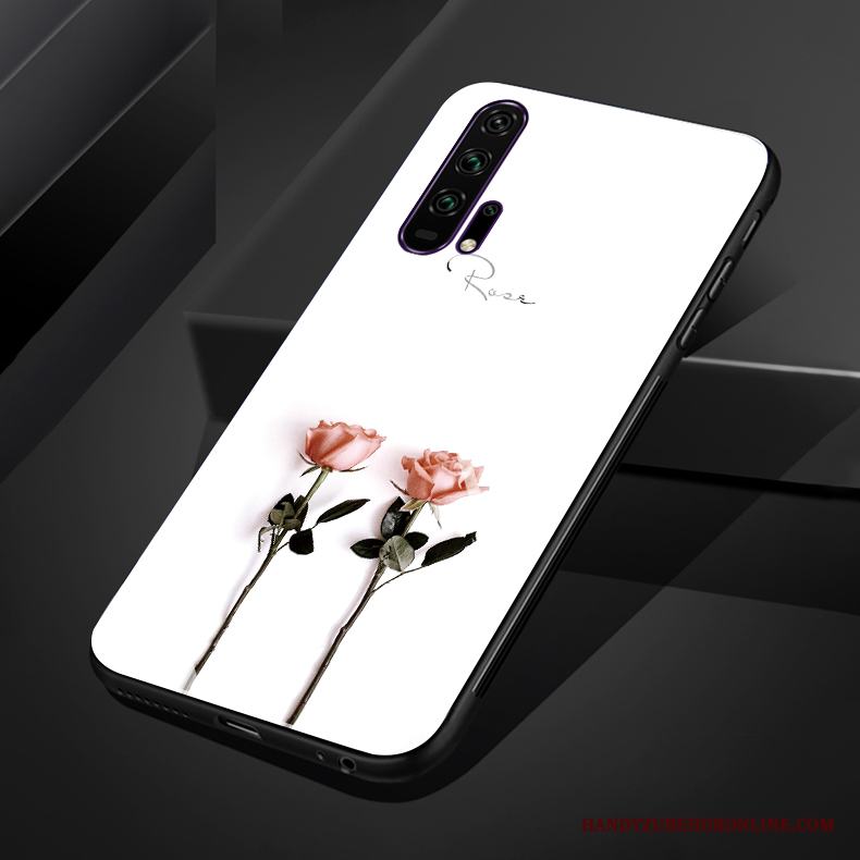 Honor 20 Pro Glas Fodral Silikon Mjuk Rosa All Inclusive Skal Telefon