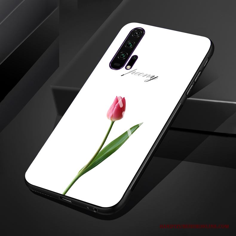 Honor 20 Pro Glas Fodral Silikon Mjuk Rosa All Inclusive Skal Telefon