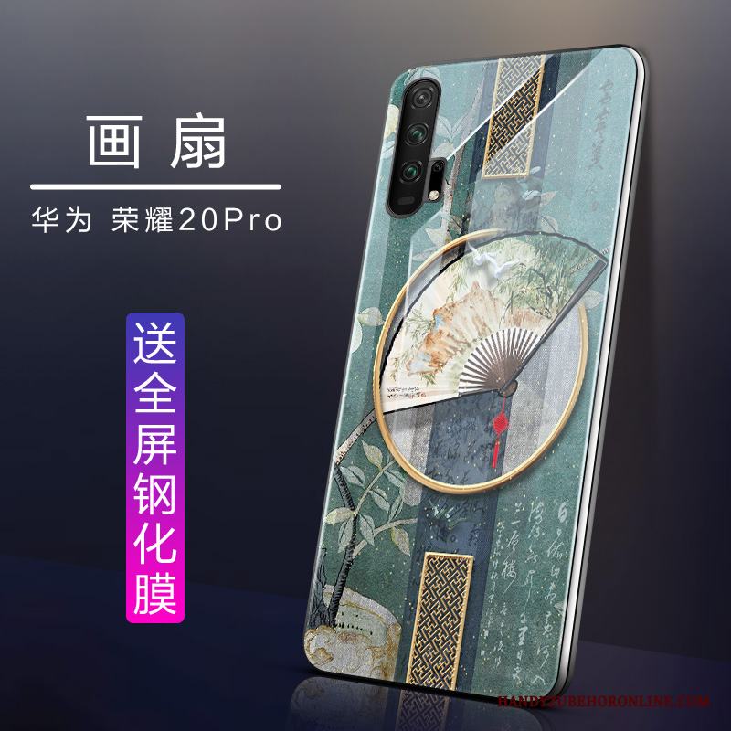 Honor 20 Pro Silikon Fallskydd Net Red Fodral Grön Trend Skal Telefon