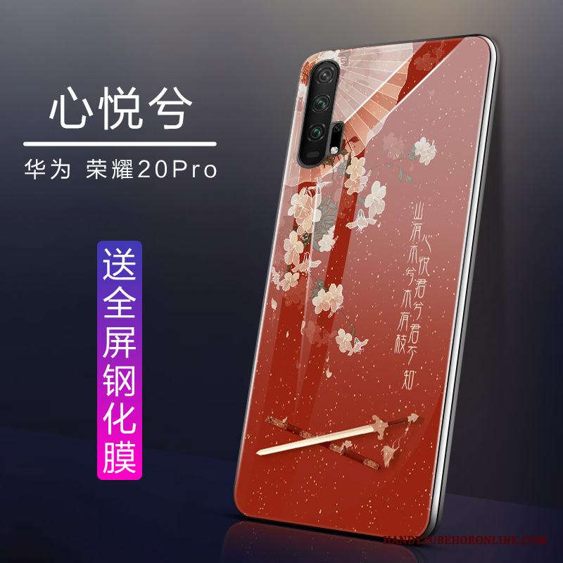 Honor 20 Pro Silikon Fallskydd Net Red Fodral Grön Trend Skal Telefon