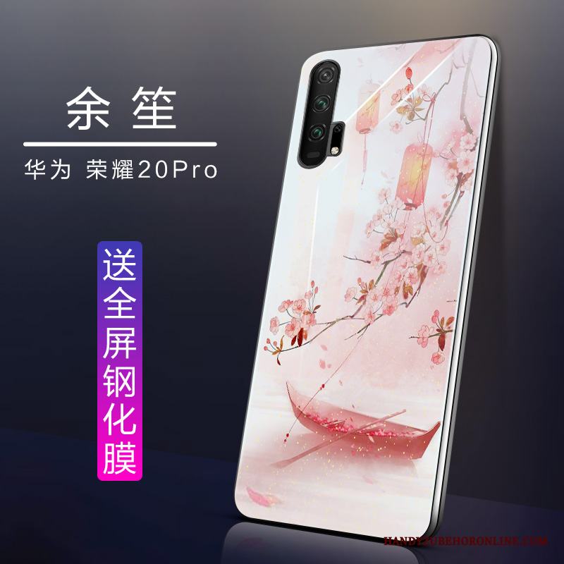 Honor 20 Pro Silikon Fallskydd Net Red Fodral Grön Trend Skal Telefon