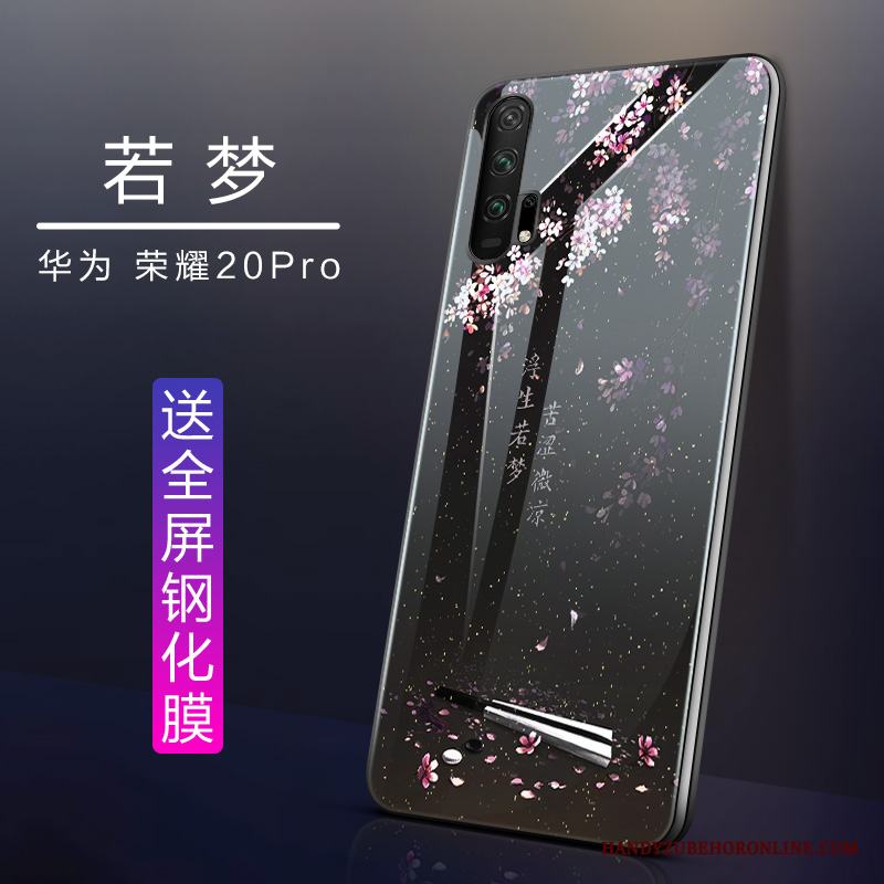 Honor 20 Pro Silikon Fallskydd Net Red Fodral Grön Trend Skal Telefon