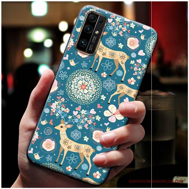 Honor 30 Fodral Fallskydd Skal Telefon Stjärna Lättnad Silikon Blå