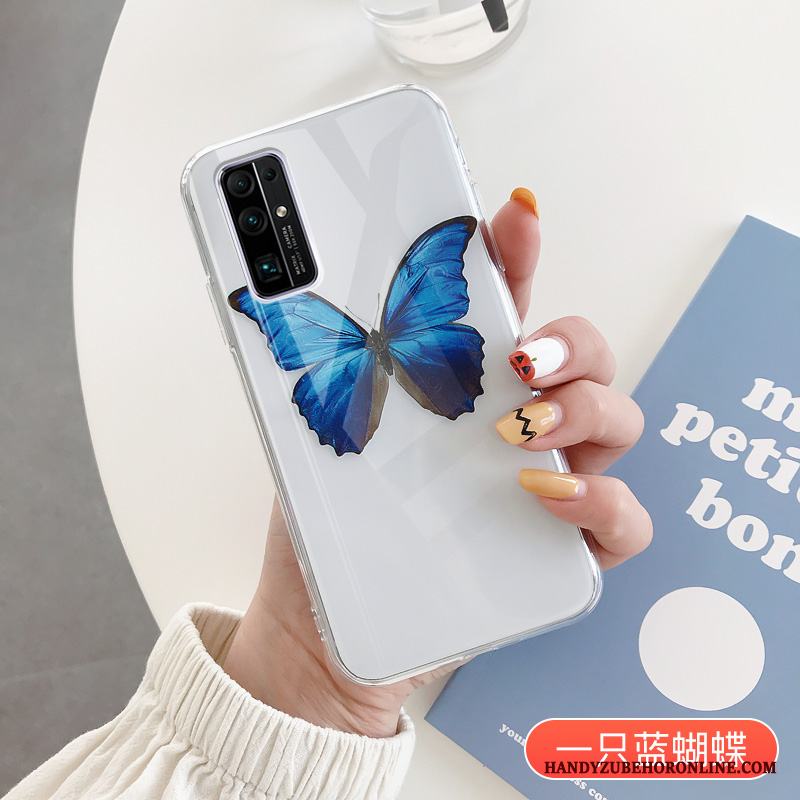 Honor 30 Kreativa Silikon Blå Skal Telefon Transparent