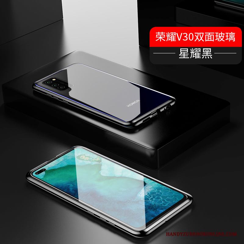Honor View30 Fodral Magnetic Metall Skal Telefon All Inclusive Glas Reversibel
