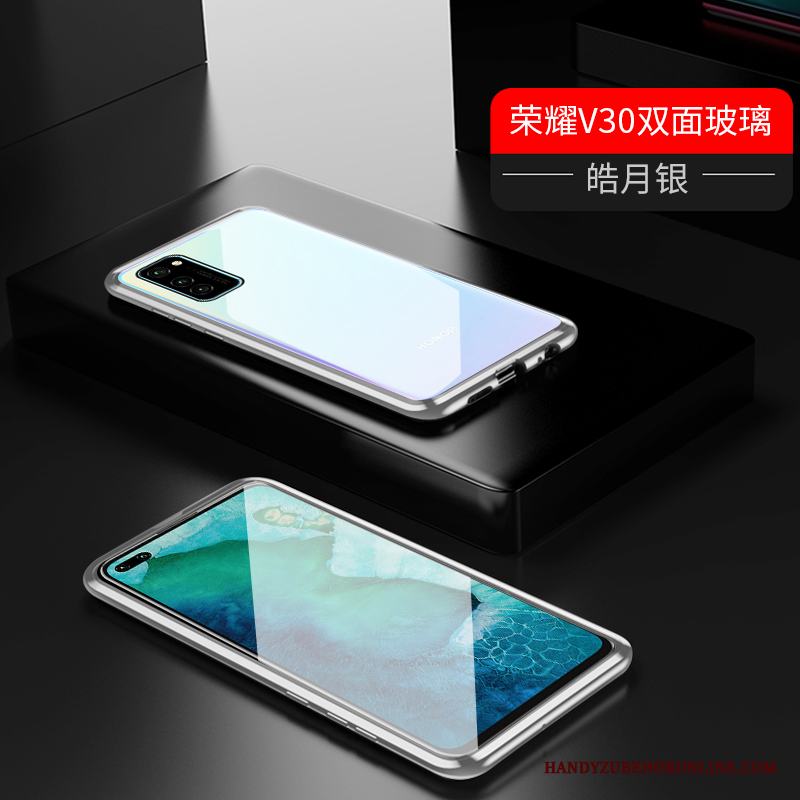 Honor View30 Fodral Magnetic Metall Skal Telefon All Inclusive Glas Reversibel