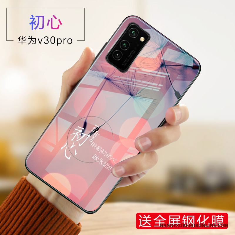 Honor View30 Pro Skal Hård Ny Rosa Personlighet Slim Trend Fodral