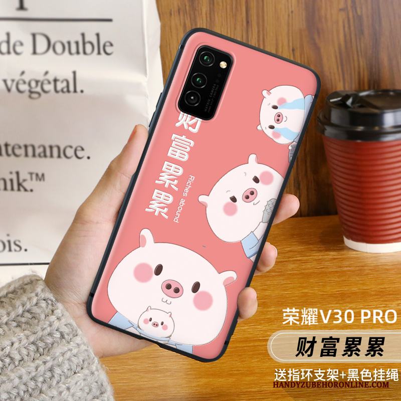 Honor View30 Pro Skal Mobil Telefon Nubuck Fallskydd Personlighet Katt Slim Råtta