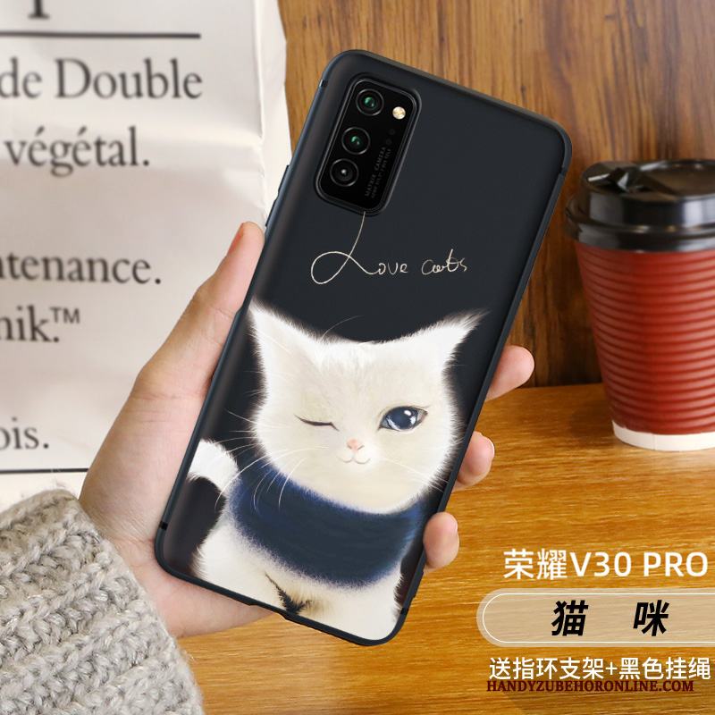 Honor View30 Pro Skal Mobil Telefon Nubuck Fallskydd Personlighet Katt Slim Råtta
