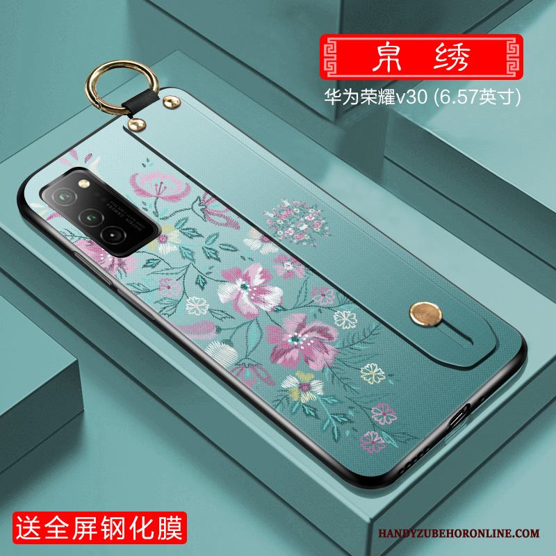 Honor View30 Slim Fallskydd Fodral Kinesisk Stil All Inclusive Purpur Skal Telefon