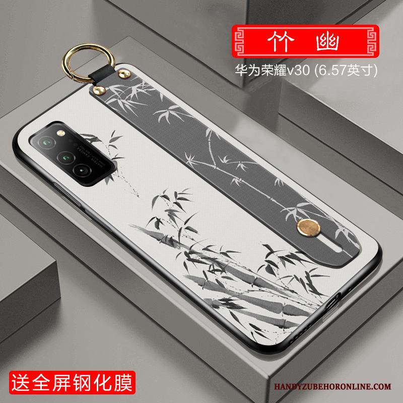 Honor View30 Slim Fallskydd Fodral Kinesisk Stil All Inclusive Purpur Skal Telefon