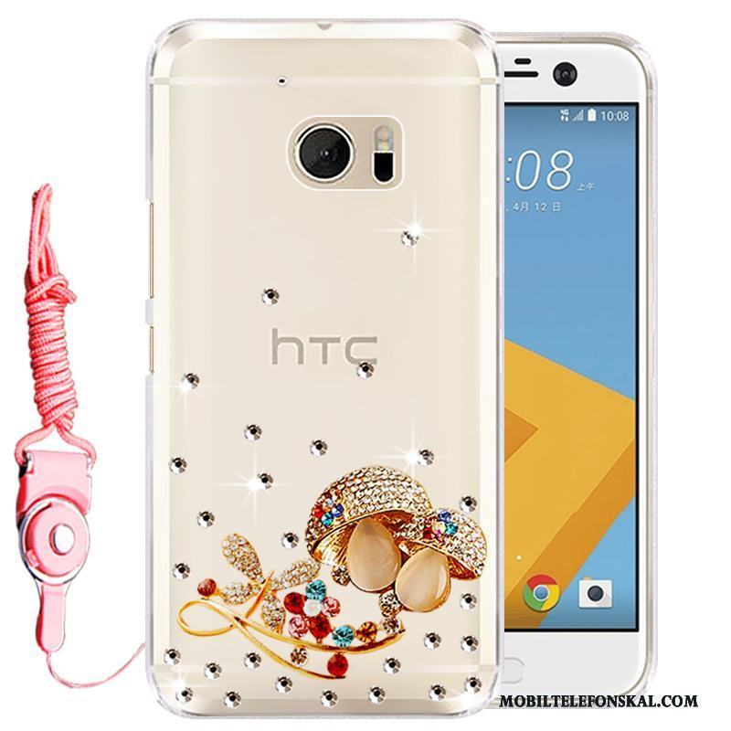 Htc 10 Rosa Mobil Telefon Skal Telefon Fodral Skydd Silikon Strass