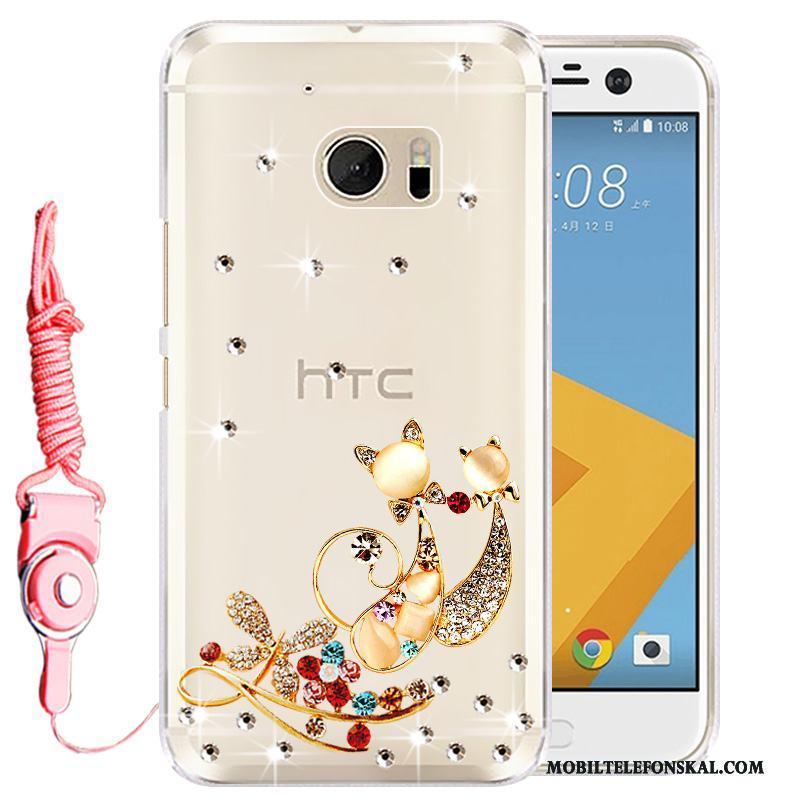 Htc 10 Rosa Mobil Telefon Skal Telefon Fodral Skydd Silikon Strass