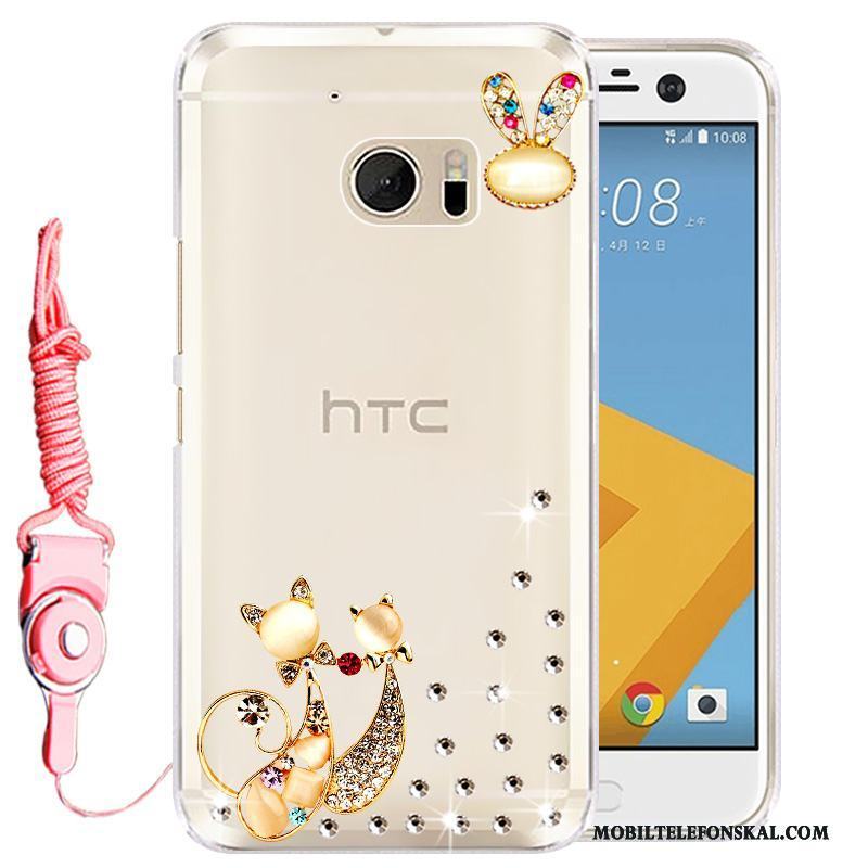 Htc 10 Rosa Mobil Telefon Skal Telefon Fodral Skydd Silikon Strass