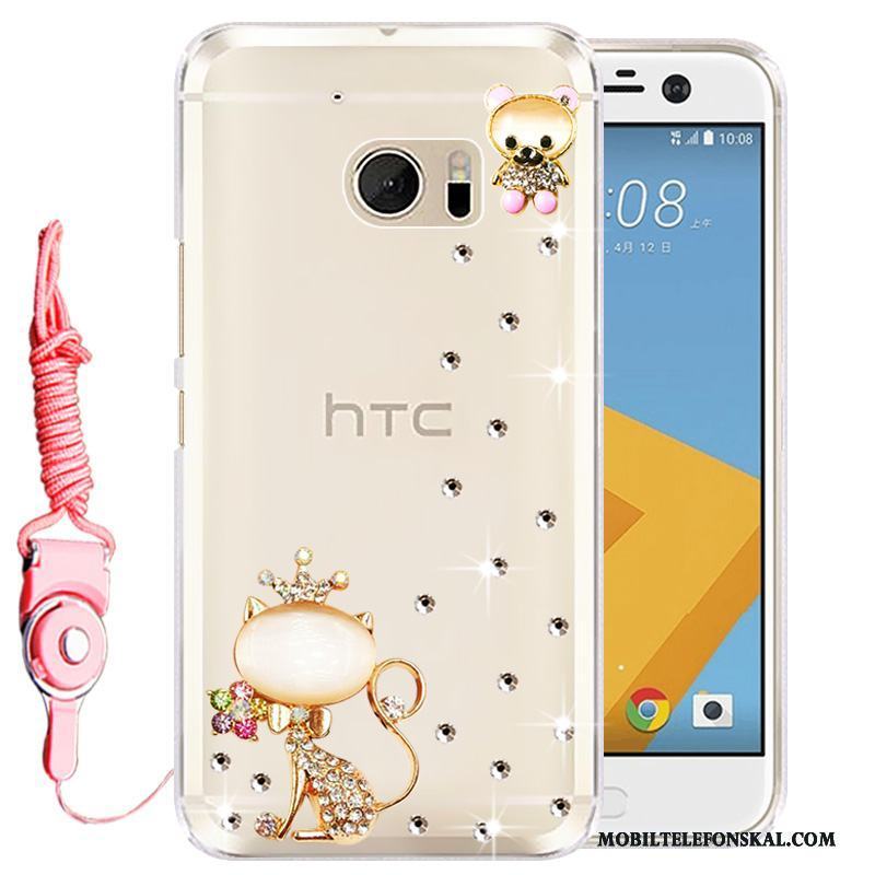 Htc 10 Rosa Mobil Telefon Skal Telefon Fodral Skydd Silikon Strass