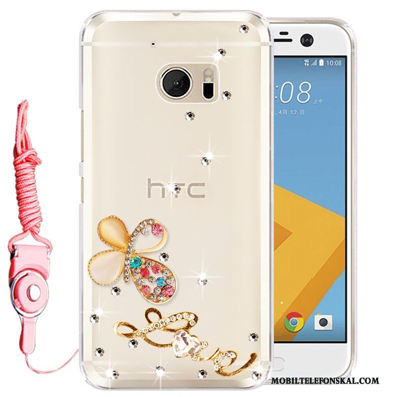 Htc 10 Rosa Mobil Telefon Skal Telefon Fodral Skydd Silikon Strass