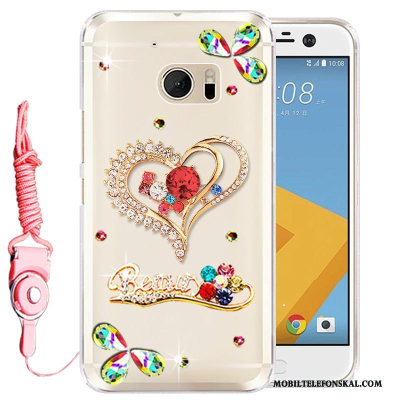 Htc 10 Rosa Mobil Telefon Skal Telefon Fodral Skydd Silikon Strass