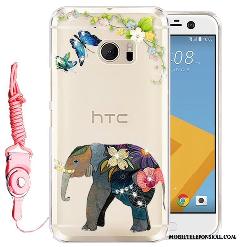 Htc 10 Rosa Mobil Telefon Skal Telefon Fodral Skydd Silikon Strass