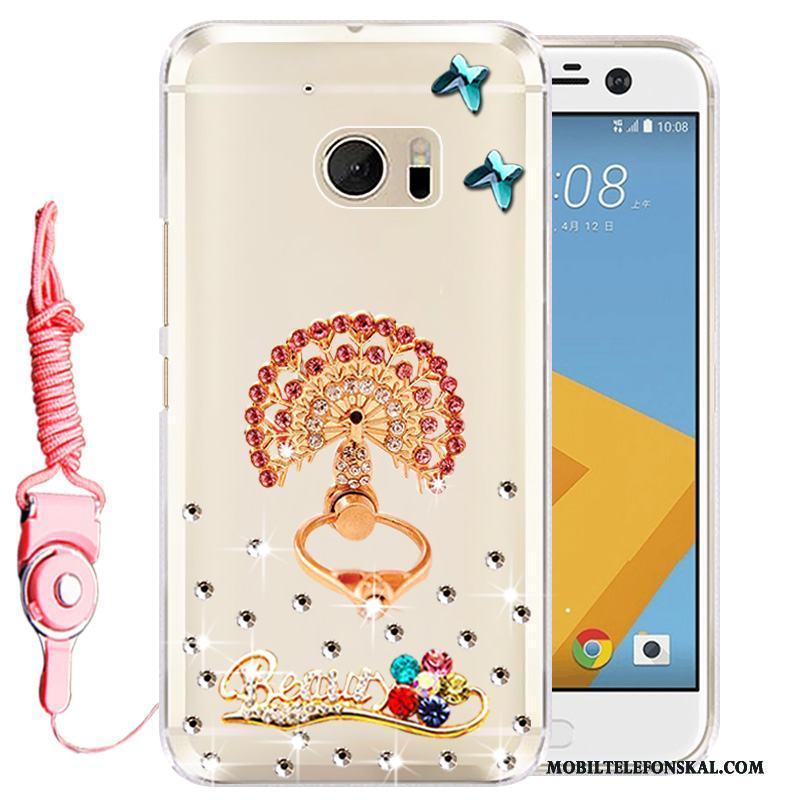 Htc Desire 10 Lifestyle Skydd Rosa Silikon Skal Telefon Strass Fodral Mobil Telefon