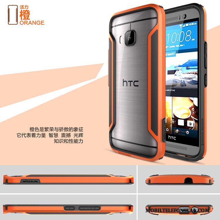 Htc One M9 Blå Guld Mobil Telefon Skal Telefon Fodral Frame Skydd