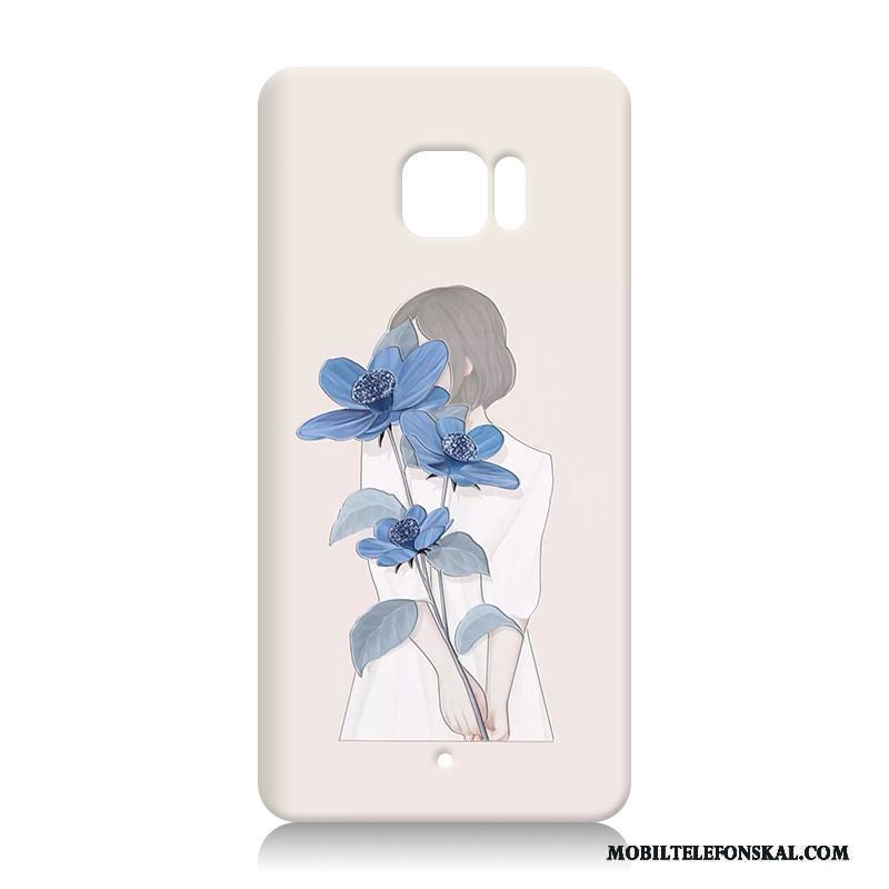 Htc U Ultra Skal Silikon Blommor Blå Ny Fodral Mobil Telefon Mjuk