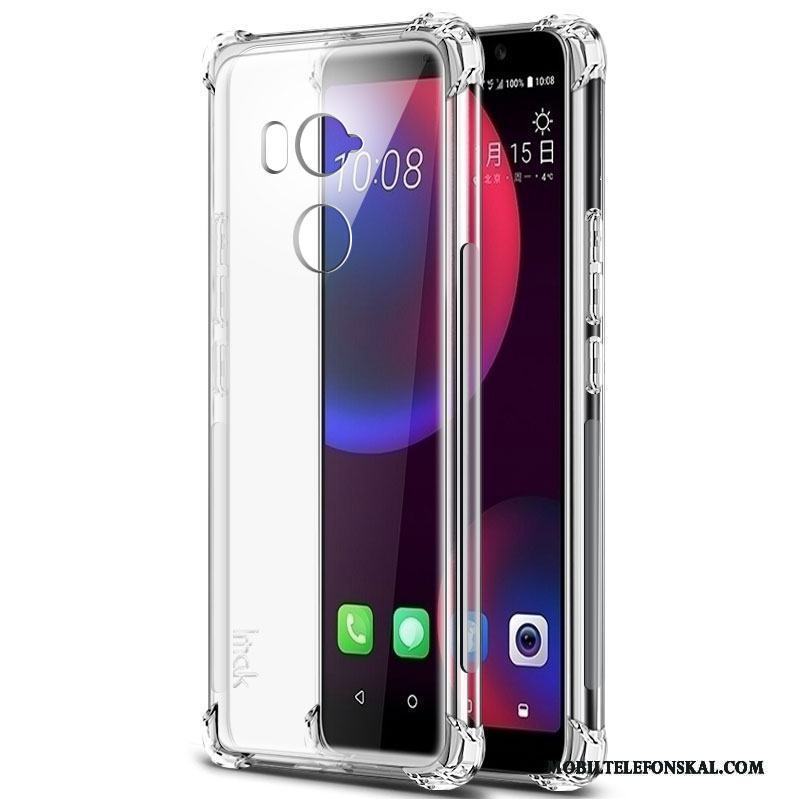 Htc U11 Life Svart Fallskydd Mjuk Skal Telefon Tjock Pratkvarn Silikon