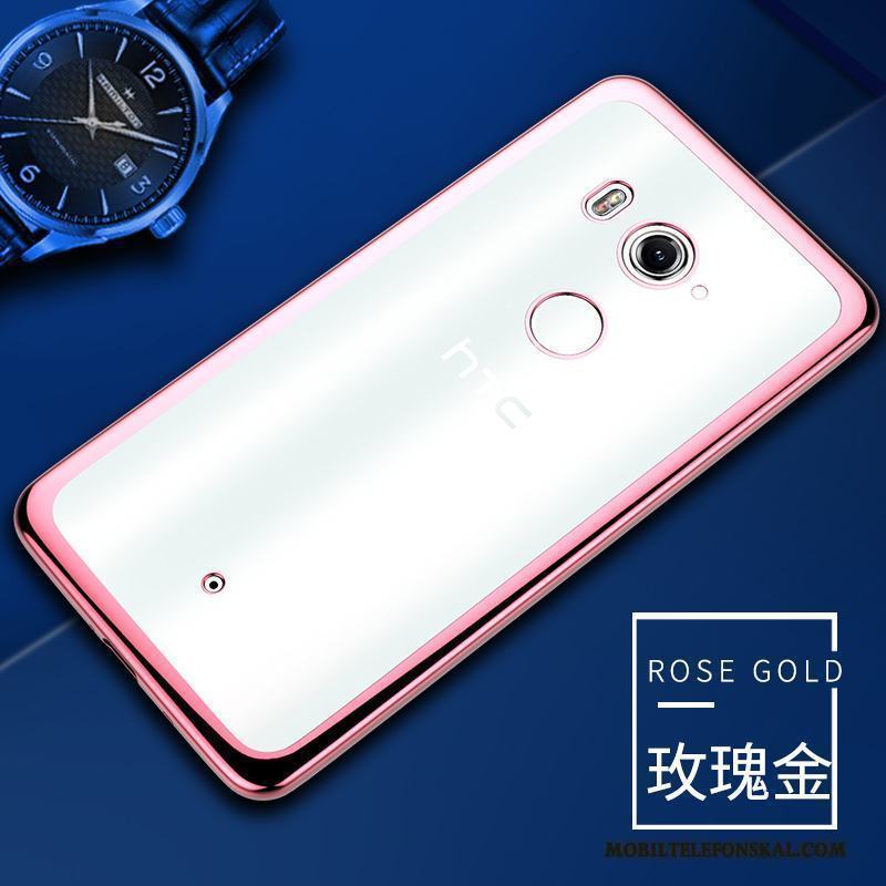 Htc U11+ Skal Telefon Skydd Fodral Transparent Fallskydd Mjuk Blå