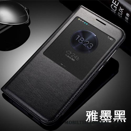 Huawei Ascend G7 Clamshell Guld Fodral Läderfodral Skal Telefon Skydd Mobil Telefon