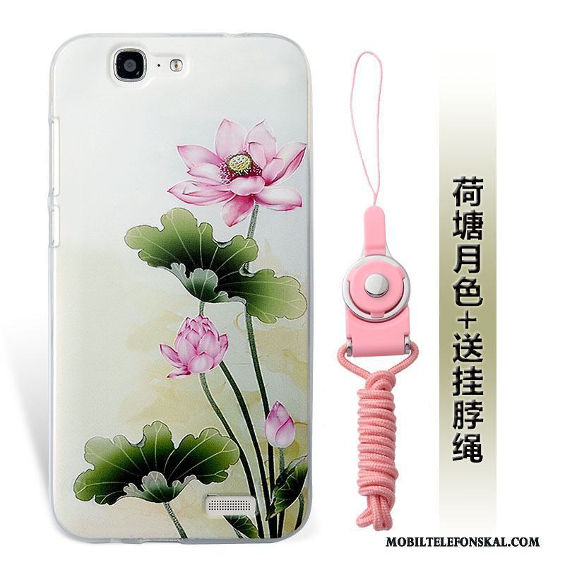 Huawei Ascend G7 Fallskydd Fodral Mjuk Grön Skal Silikon Telefon