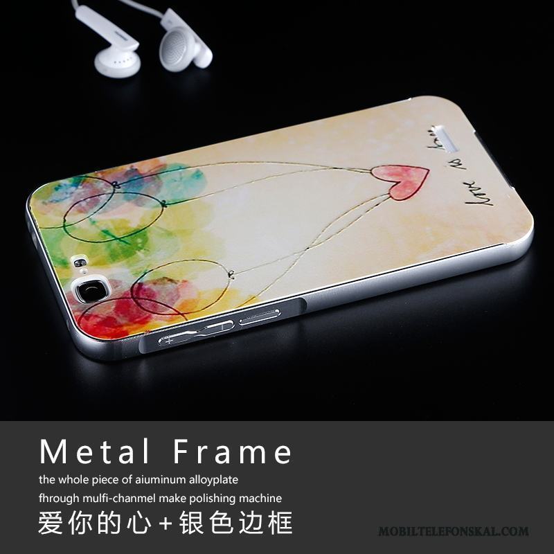 Huawei Ascend G7 Fodral Blå Mobil Telefon Skal Metall Telefon Frame