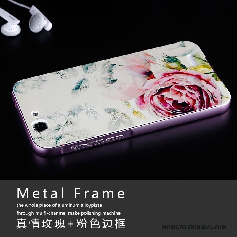 Huawei Ascend G7 Fodral Blå Mobil Telefon Skal Metall Telefon Frame