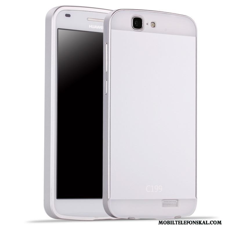 Huawei Ascend G7 Metall Skal Telefon Fodral Frame Rosa Bakre Omslag