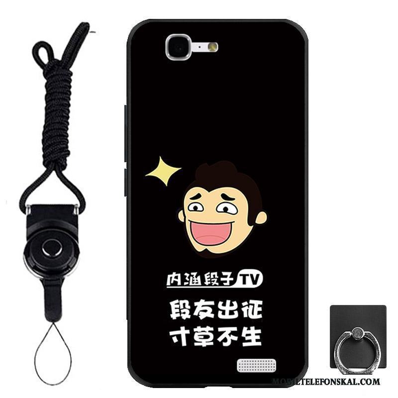 Huawei Ascend G7 Mjuk Skydd Svart Skal Telefon Ring Hängsmycken Fodral