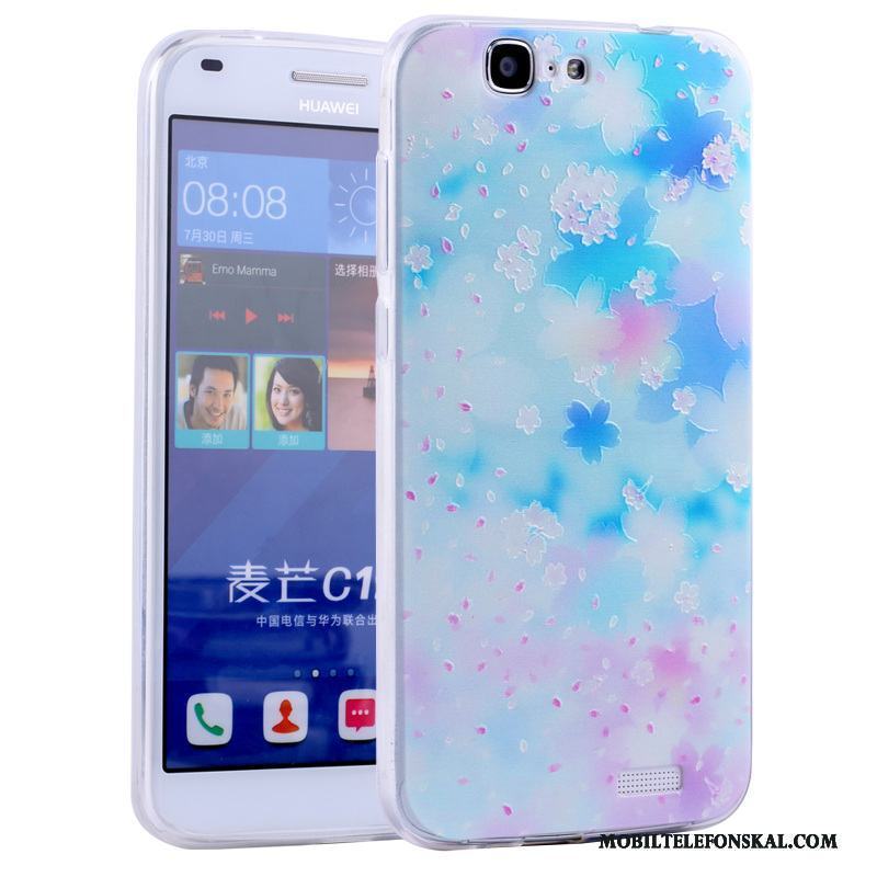 Huawei Ascend G7 Mjuk Tecknat Fallskydd Rosa Silikon Skal Telefon All Inclusive