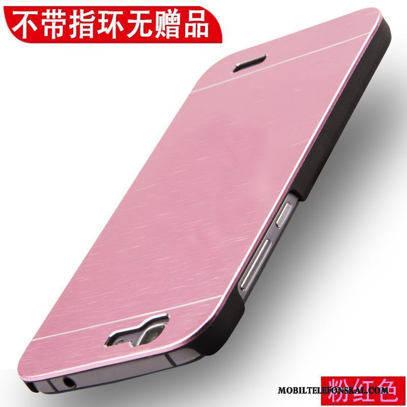 Huawei Ascend G7 Skal Skydd Fodral Telefon Nubuck Fallskydd Rosa