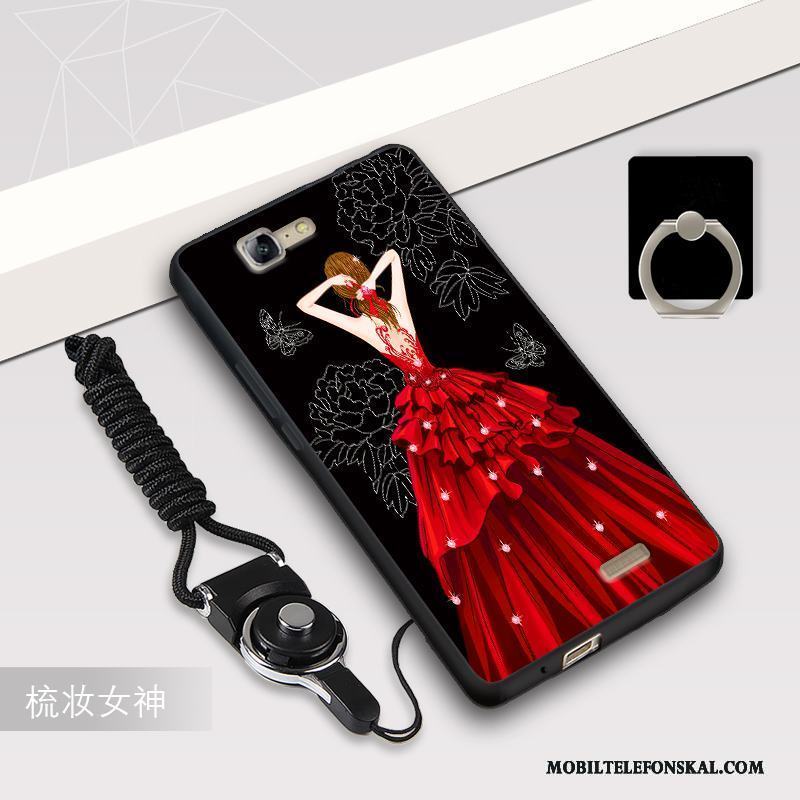 Huawei Ascend G7 Skydd Skal Telefon Nubuck Silikon Mobil Telefon Fodral Kreativa