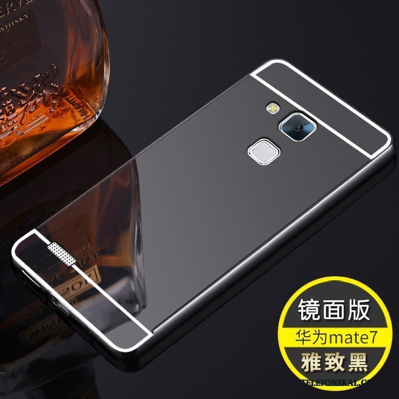 Huawei Ascend Mate 7 Frame Metall Fallskydd Fodral Vacker Skal Telefon Silver
