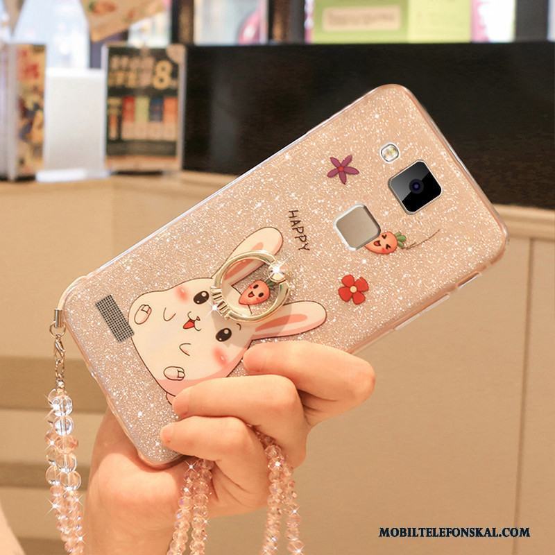 Huawei Ascend Mate 7 Pulver Silikon Vacker Skal Silver Telefon Trend