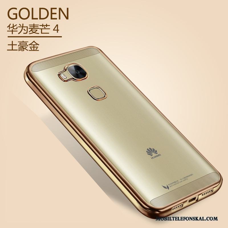 Huawei G7 Plus Fallskydd Silikon Skal Telefon Transparent Guld Magnetic Fodral