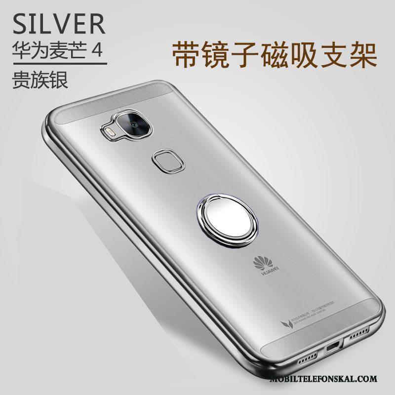 Huawei G7 Plus Fallskydd Silikon Skal Telefon Transparent Guld Magnetic Fodral