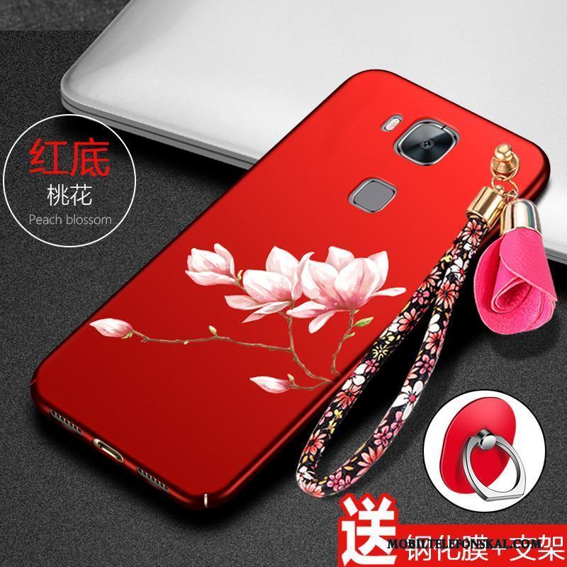 Huawei G7 Plus Fodral All Inclusive Fallskydd Röd Silikon Skal Telefon Trend