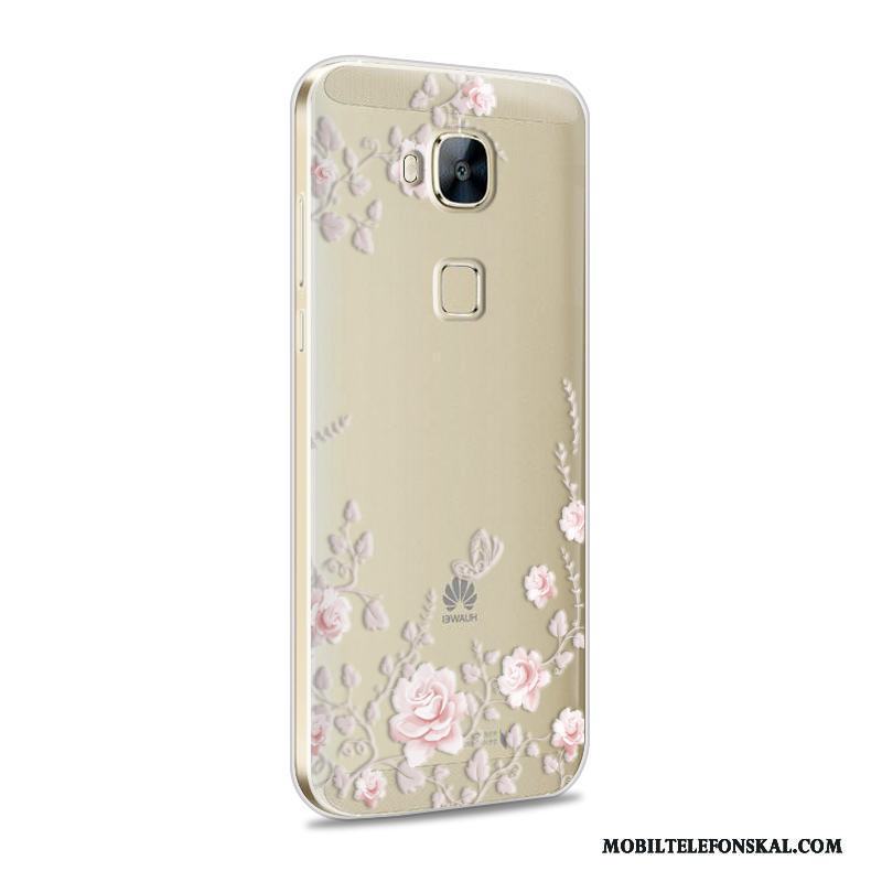 Huawei G7 Plus Fodral Mobil Telefon Mjuk Fallskydd Rosa Skal Telefon Silikon